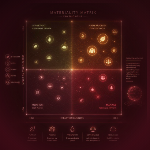 Visual do sistema Materiality